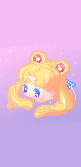 [2436x1125]美少女战士 紫色 漫画 月野兔 方块 苹果手机动漫壁纸图片