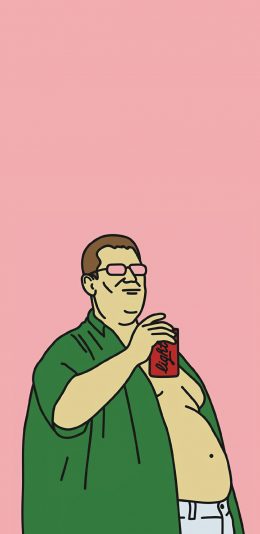 [2436x1125]肥胖 胖子 啤酒肚 男人 苹果手机动漫壁纸图片