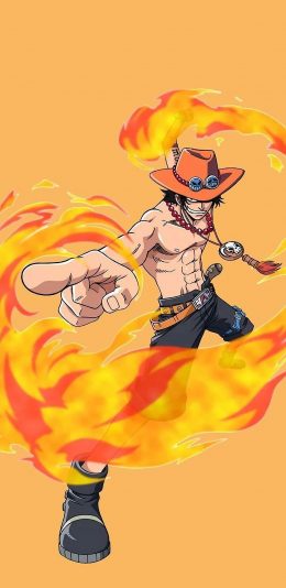 [2436x1125]艾斯 火拳 海贼王 白胡子海贼团 苹果手机动漫壁纸图片