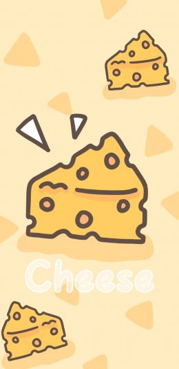 [2436x1125]芝士 卡通 黄 cheese 苹果手机动漫壁纸图片