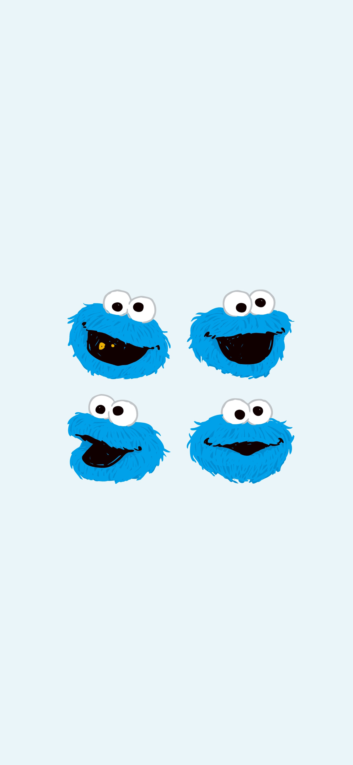 [2436×1125]芝麻街 甜饼怪 动画 美国 表情 苹果手机动漫壁纸图片