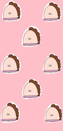 [2436x1125]花太太 我们这一家 粉色 平铺 日本 动画 苹果手机动漫壁纸图片