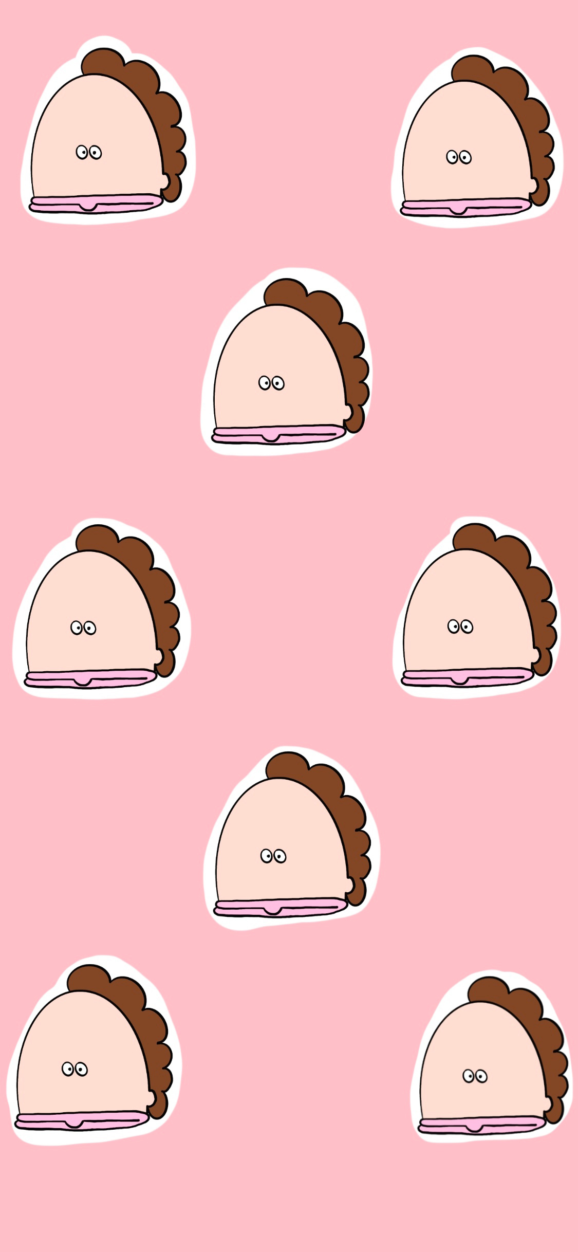 [2436×1125]花太太 我们这一家 粉色 平铺 日本 动画 苹果手机动漫壁纸图片