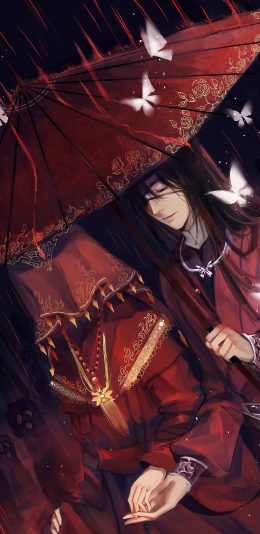 [2436x1125]花怜 血雨 谢怜 花城 天官赐福 苹果手机动漫壁纸图片