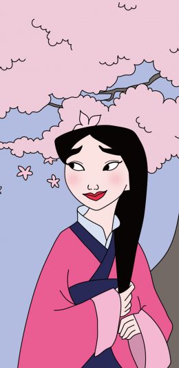 [2436x1125]花木兰 漫画 动画 古装 苹果手机动漫壁纸图片