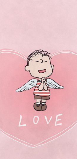 [2436x1125]花生漫画 史努比 莱纳斯 LOVE 苹果手机动漫壁纸图片