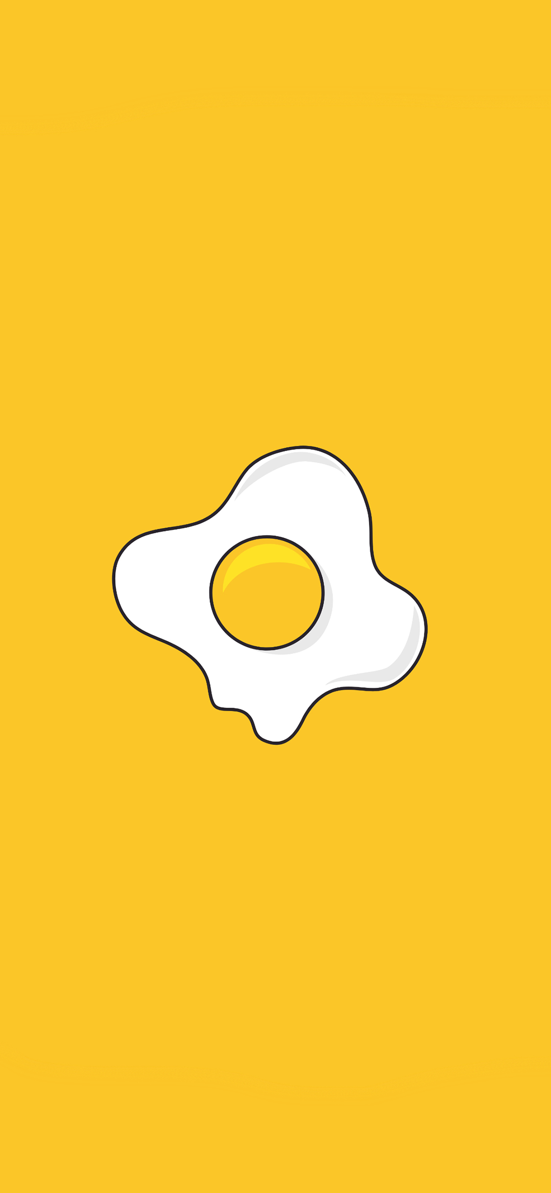 [2436×1125]荷包蛋 煎蛋 黄色 鸡蛋 苹果手机动漫壁纸图片