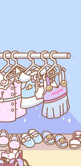 [2436x1125]萌咔便利店 裙子 衣服 鞋子 苹果手机动漫壁纸图片