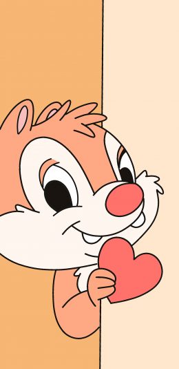 [2436x1125]蒂蒂 大兵布鲁托 花栗鼠 动画 迪士尼 爱心 苹果手机动漫壁纸图片