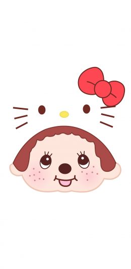 [2436x1125]蒙奇奇 Kitty猫 hello kitty 可爱 卡通 苹果手机动漫壁纸图片