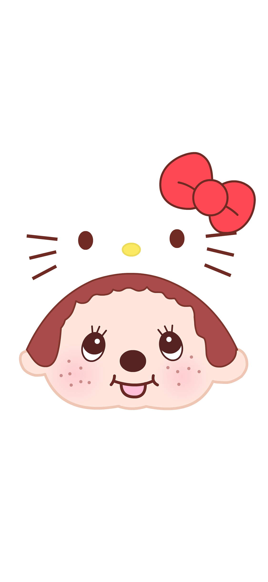 [2436×1125]蒙奇奇 Kitty猫 hello kitty 可爱 卡通 苹果手机动漫壁纸图片