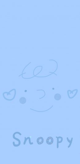 [2436x1125]蓝色 美国 花生漫画 史努比 卡通人物 Snoopy 苹果手机动漫壁纸图片