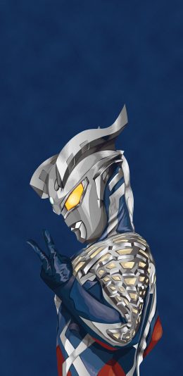 [2436x1125]蓝色背景 日本 奥特曼 动画 苹果手机动漫壁纸图片