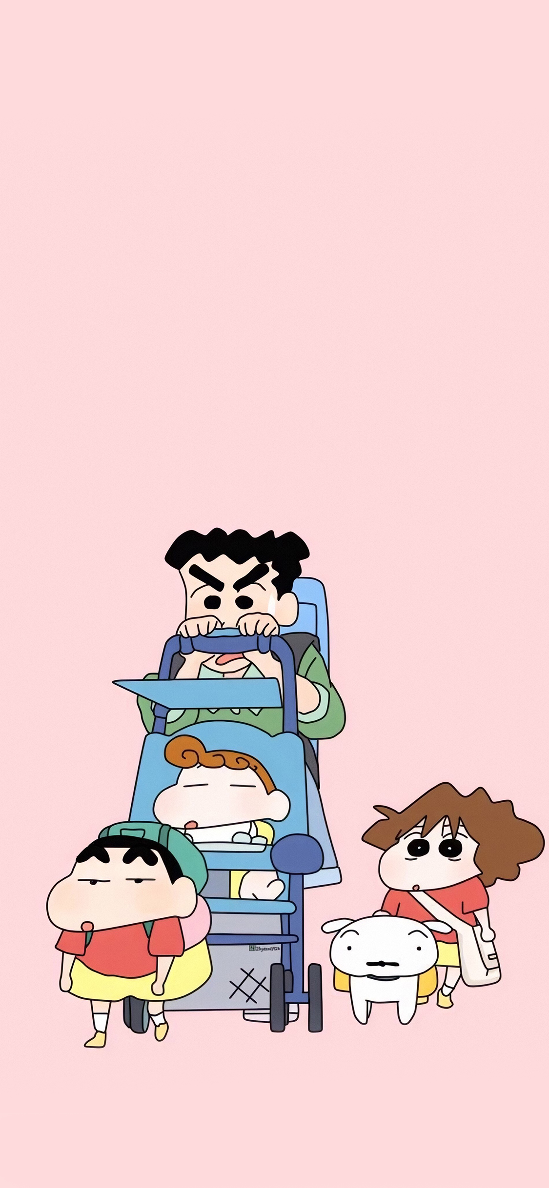 [2436×1125]蜡笔小新  动画 卡通 日本 苹果手机动漫壁纸图片