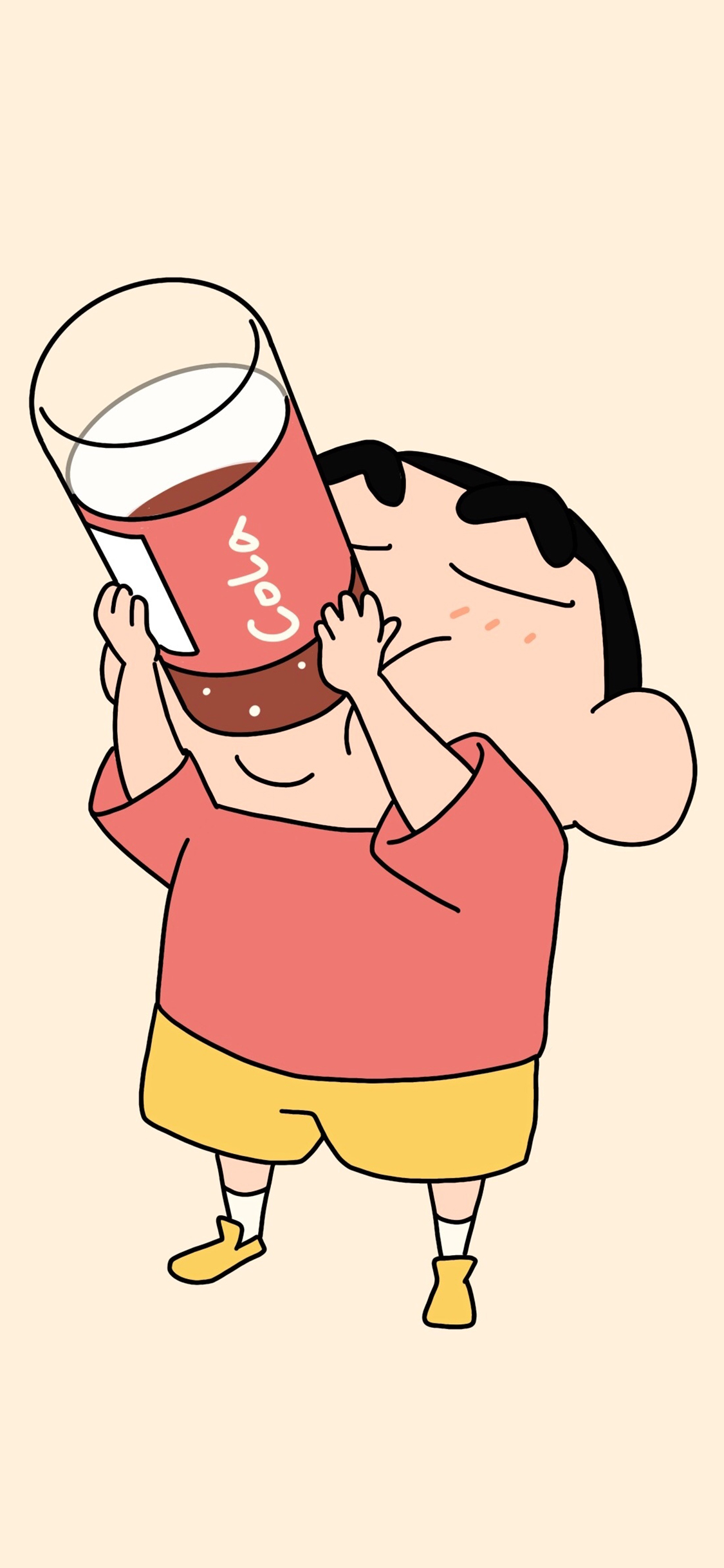 [2436×1125]蜡笔小新 cola 日漫 可爱 苹果手机动漫壁纸图片