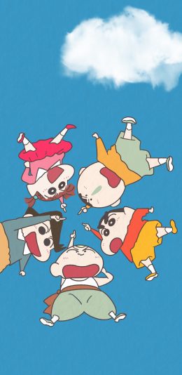 [2436x1125]蜡笔小新 动画 日本 天空 苹果手机动漫壁纸图片