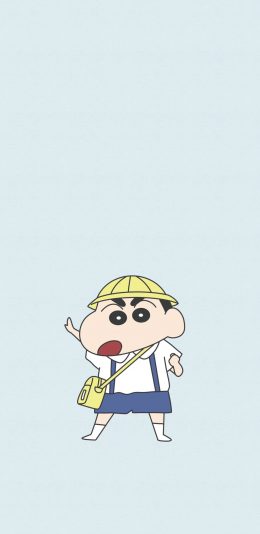 [2436x1125]蜡笔小新 日本 动画 校服 斜挎包 苹果手机动漫壁纸图片