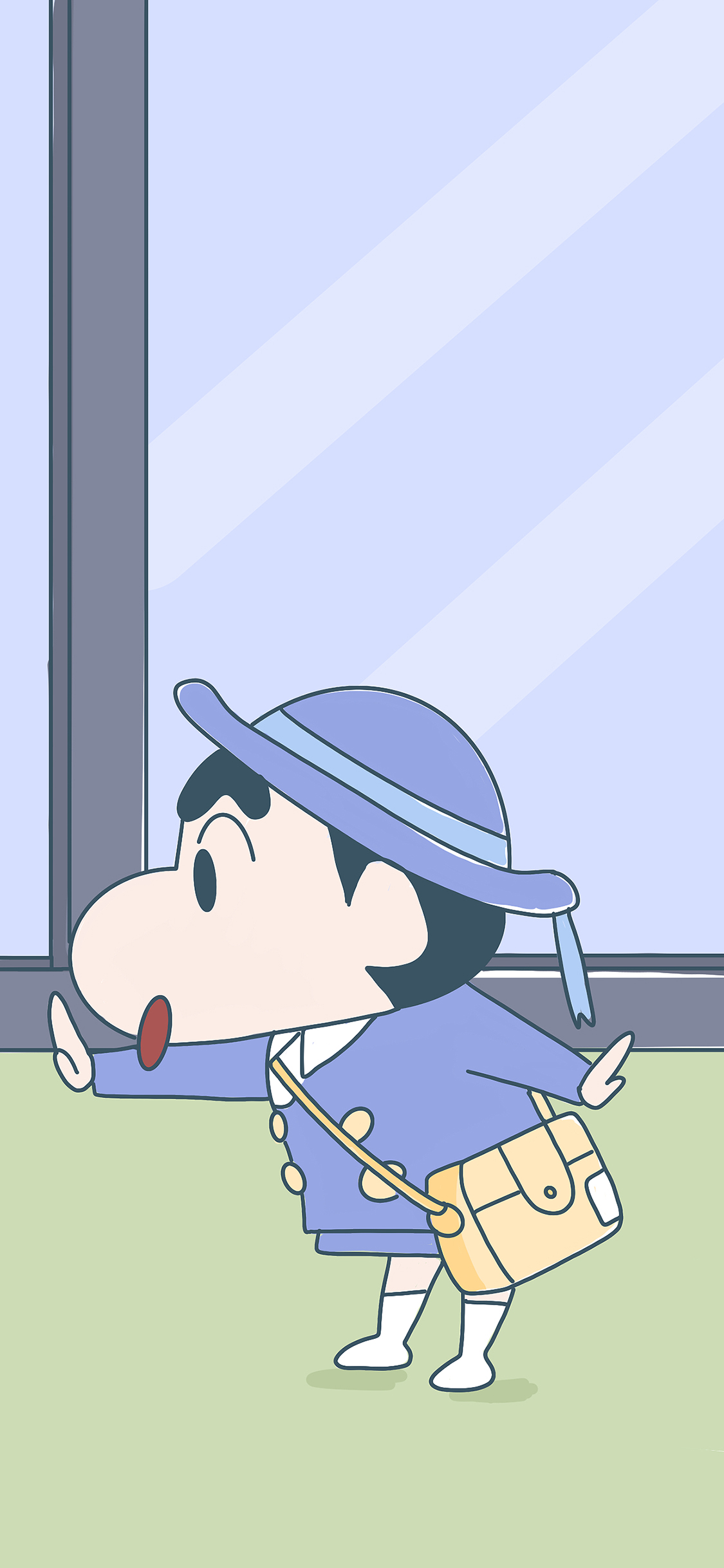 [2436×1125]蜡笔小新 日漫 幼儿园 服装 苹果手机动漫壁纸图片