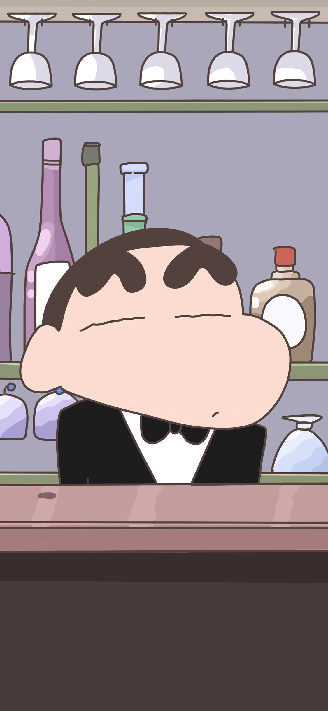 [2436×1125]蜡笔小新 日漫 新之助 苹果手机动漫壁纸图片