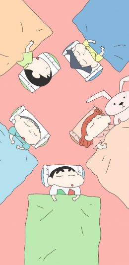 [2436x1125]蜡笔小新 睡觉 被窝 动画 日本 苹果手机动漫壁纸图片