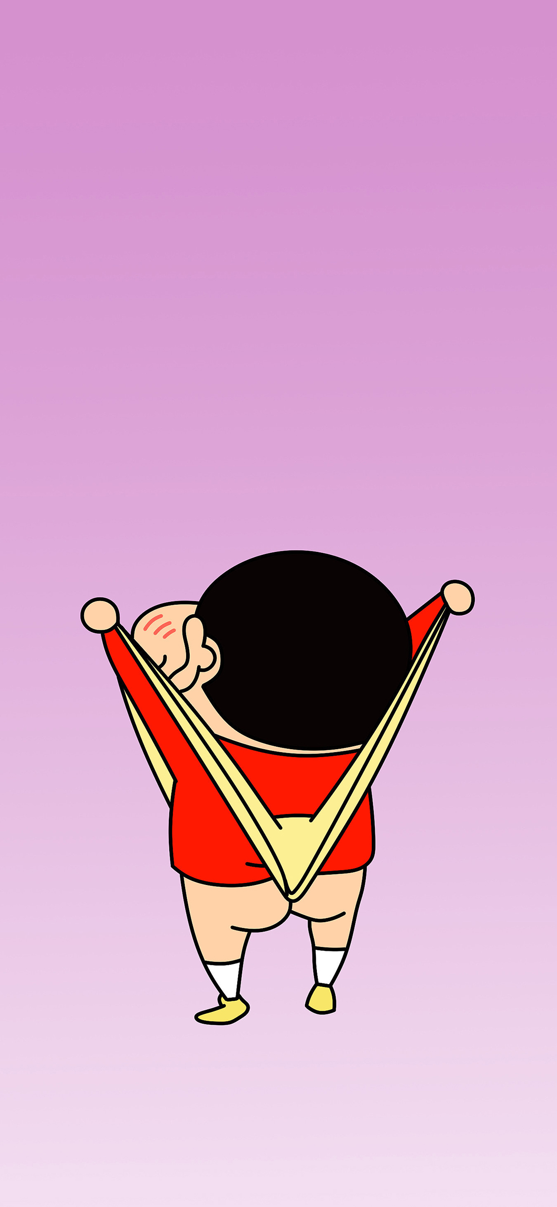 [2436×1125]蜡笔小新 裤衩 日漫 苹果手机动漫壁纸图片