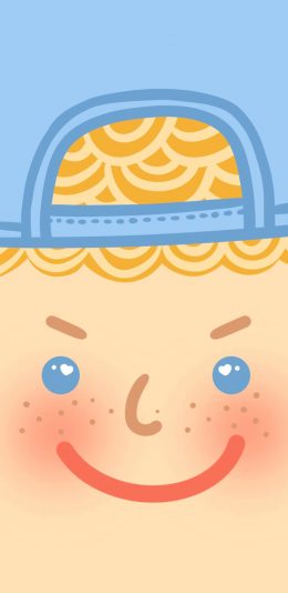 [2436x1125]表情 微笑 大脸 五官 苹果手机动漫壁纸图片