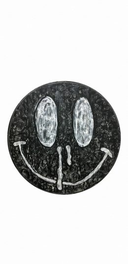 [2436x1125]表情 微笑 黑色 emoji 苹果手机动漫壁纸图片