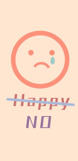 [2436x1125]表情 悲伤 no happy 苹果手机动漫壁纸图片