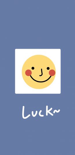 [2436x1125]表情 笑脸 luck 幸运 苹果手机动漫壁纸图片