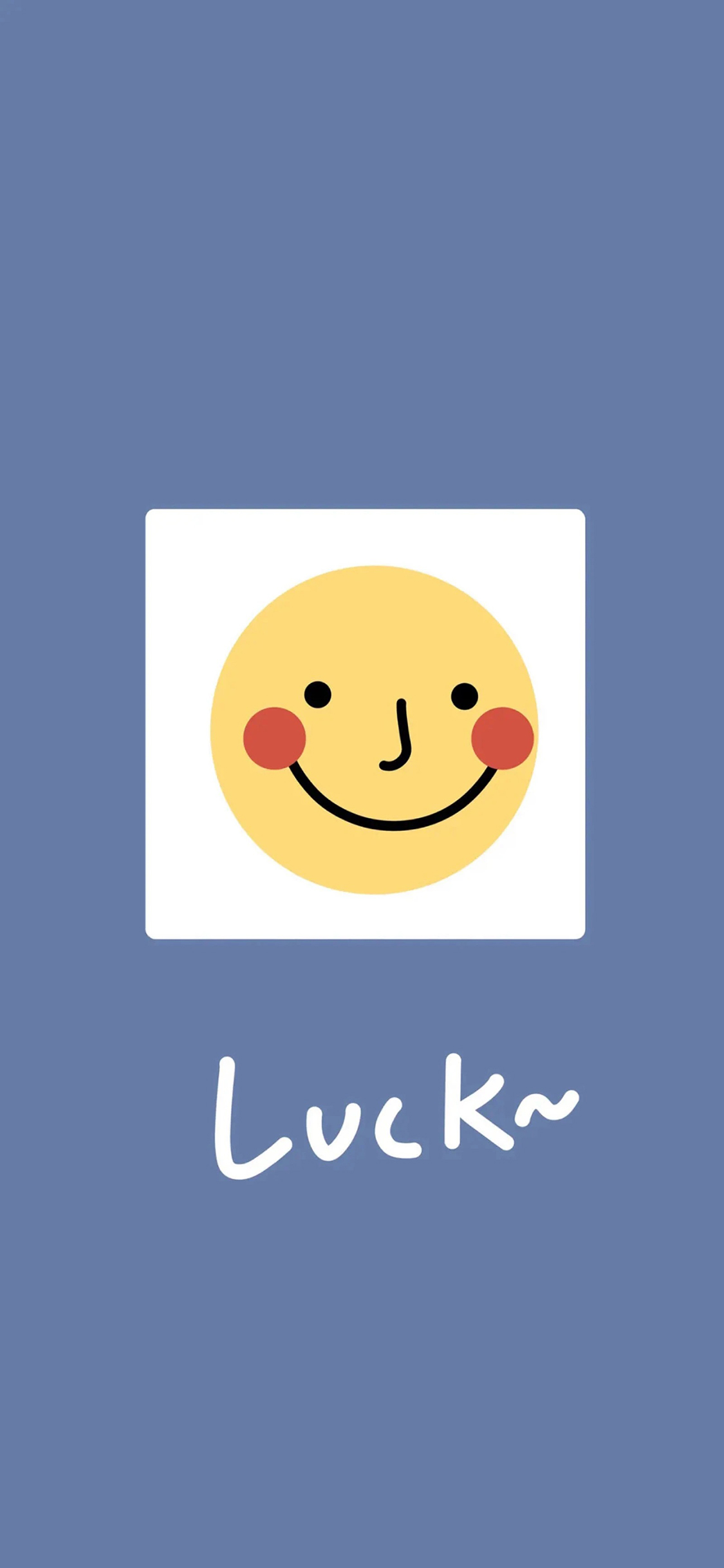 [2436×1125]表情 笑脸 luck 幸运 苹果手机动漫壁纸图片