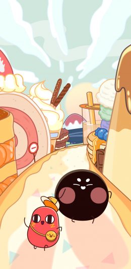 [2436x1125]请吃红小豆吧 动画 珍珠 红小豆 苹果手机动漫壁纸图片