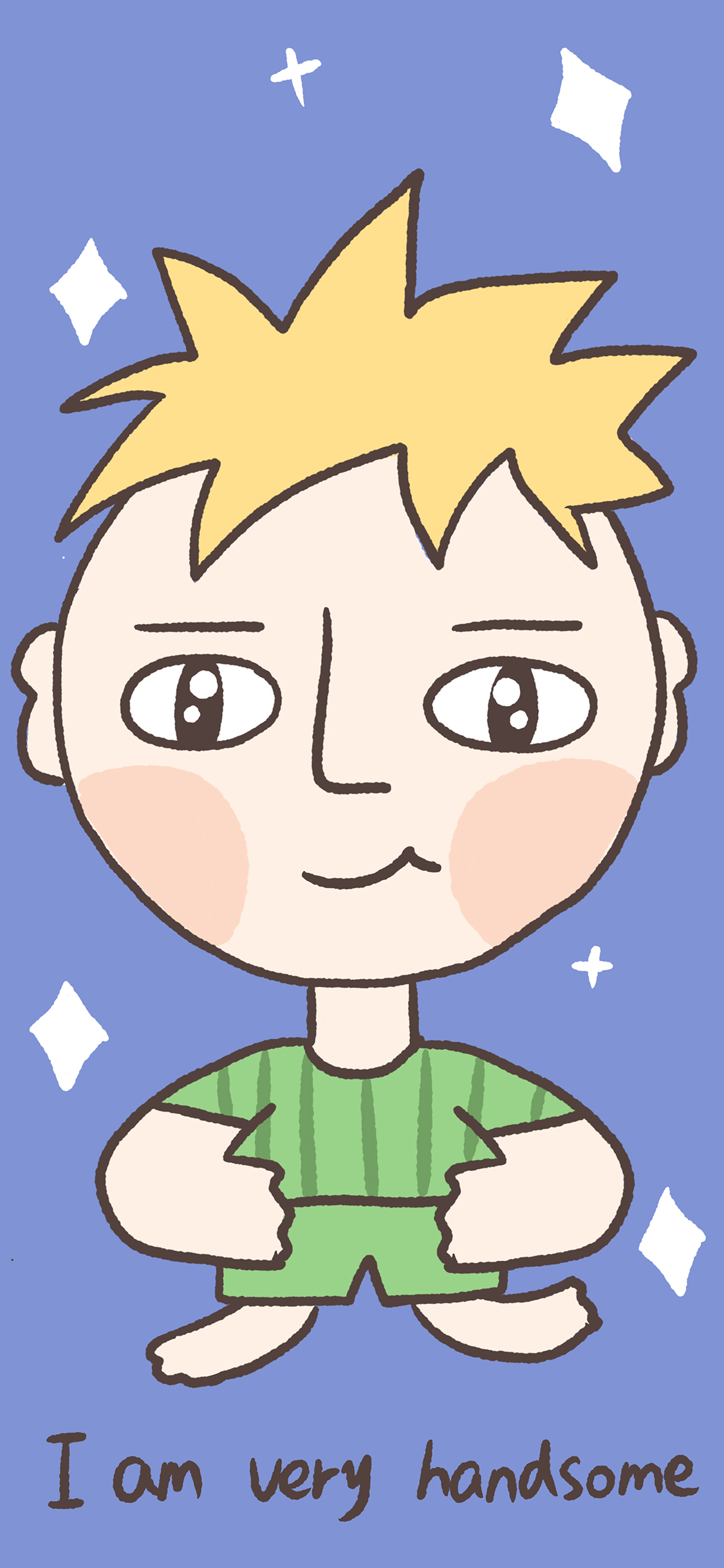 [2436×1125]趣味 恶搞 handsome 男孩 苹果手机动漫壁纸图片