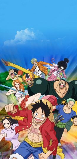 [2436x1125]路飞 海贼王 漫画 日本 奔跑 乔巴 苹果手机动漫壁纸图片