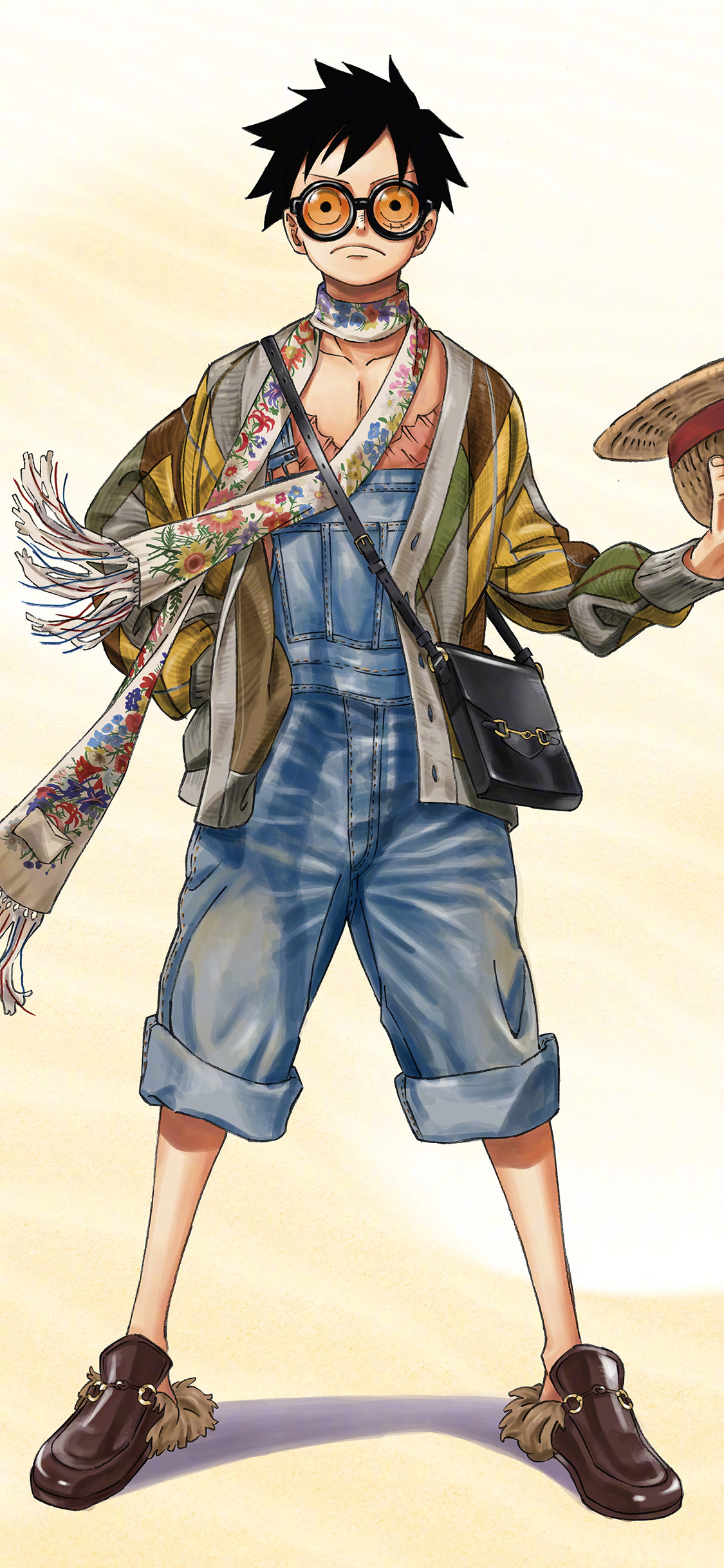 [2436×1125]路飞 海贼王 潮服 漫画 动画 苹果手机动漫壁纸图片