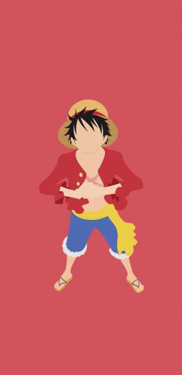 [2436x1125]路飞 海贼王 红色 草帽 日本 漫画 苹果手机动漫壁纸图片