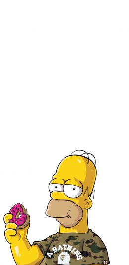 [2436x1125]辛普森 甜甜圈 动画 潮牌 苹果手机动漫壁纸图片