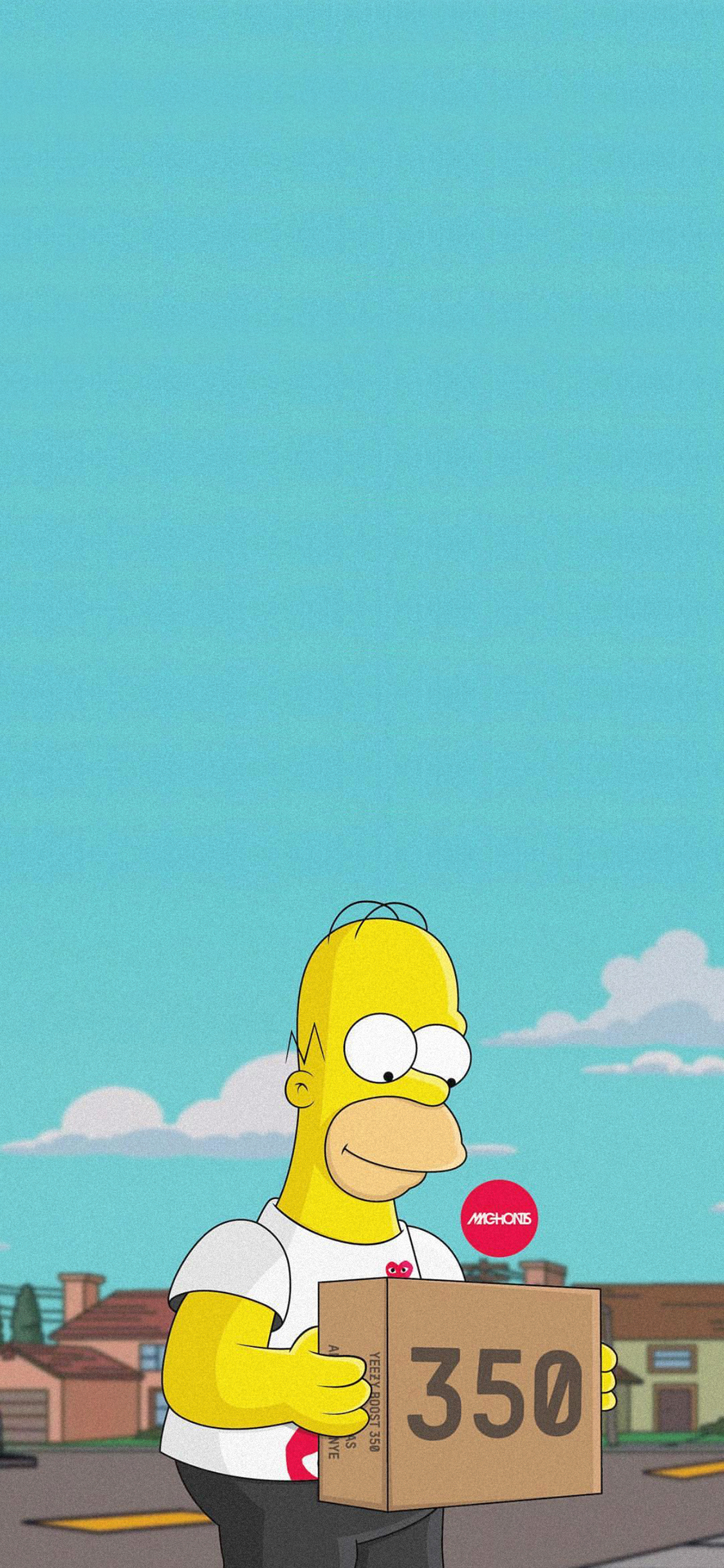 [2436×1125]辛普森一家 动画 欧美 盒子 苹果手机动漫壁纸图片