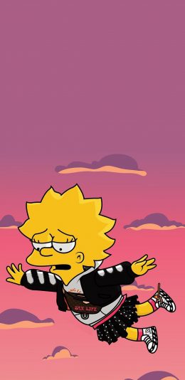 [2436x1125]辛普森一家 动画 潮服 天空 苹果手机动漫壁纸图片