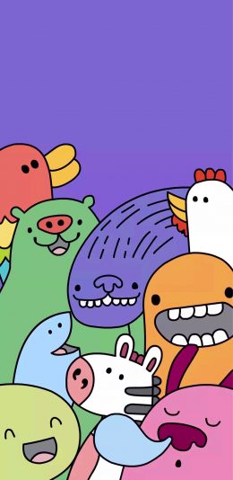 [2436x1125]辣条 萌物 斑马 色彩 苹果手机动漫壁纸图片