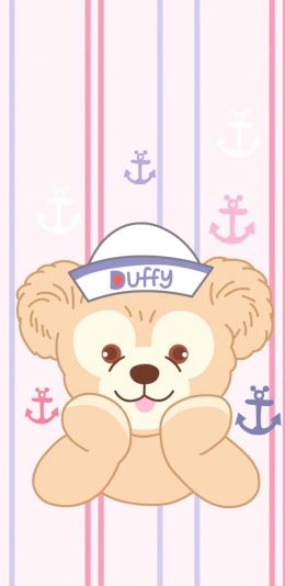 [2436x1125]迪士尼 Duffy 达菲熊 卡通 苹果手机动漫壁纸图片