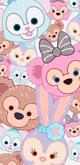 [2436x1125]迪士尼 Duffy 达菲熊 和朋友 苹果手机动漫壁纸图片
