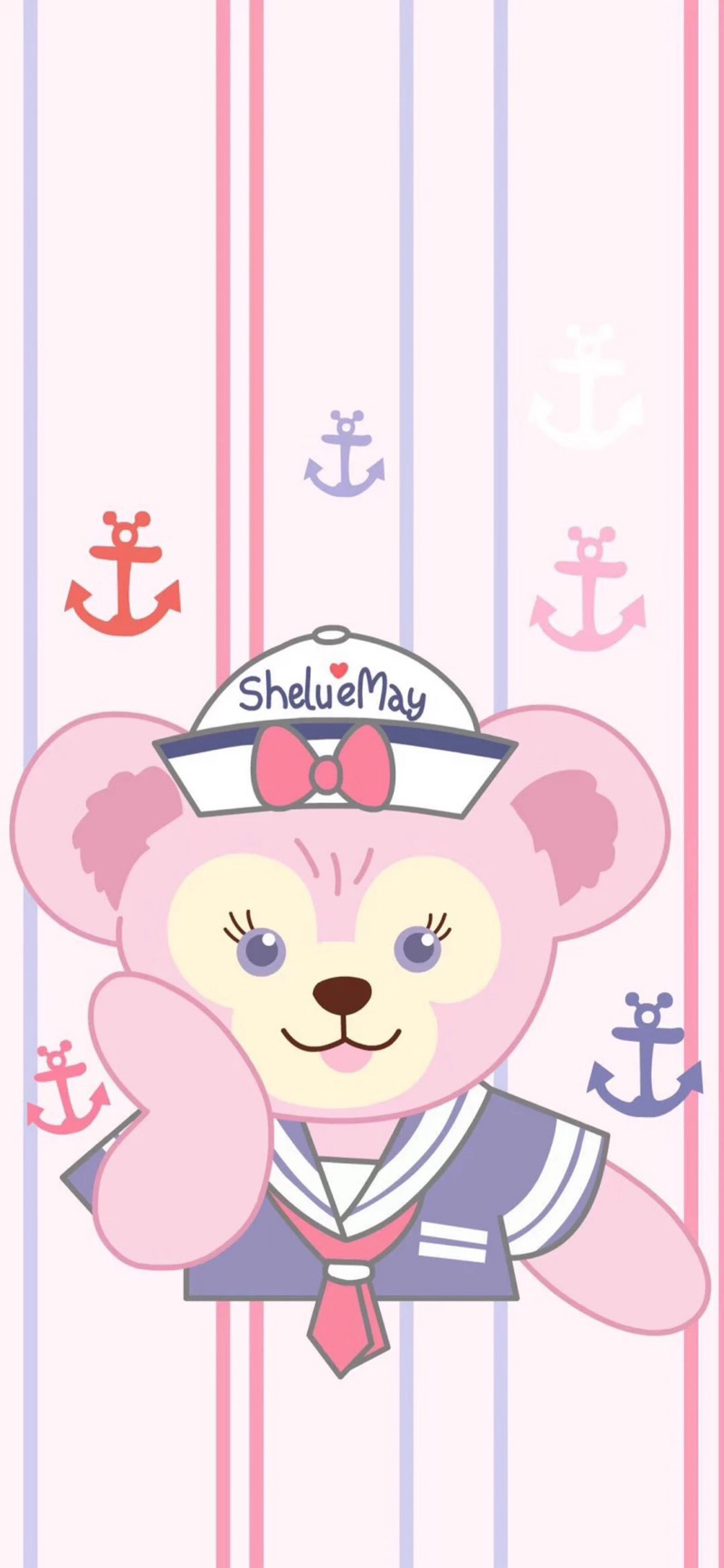 [2436×1125]迪士尼 ShellieMay 雪莉玫 小熊 苹果手机动漫壁纸图片