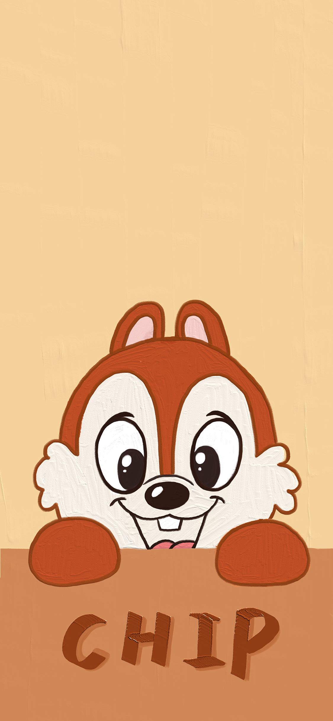 [2436×1125]迪士尼 chip 奇奇 松鼠 苹果手机动漫壁纸图片