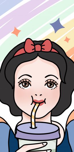 [2436x1125]迪士尼 七个小矮人 白雪公主 苹果手机动漫壁纸图片