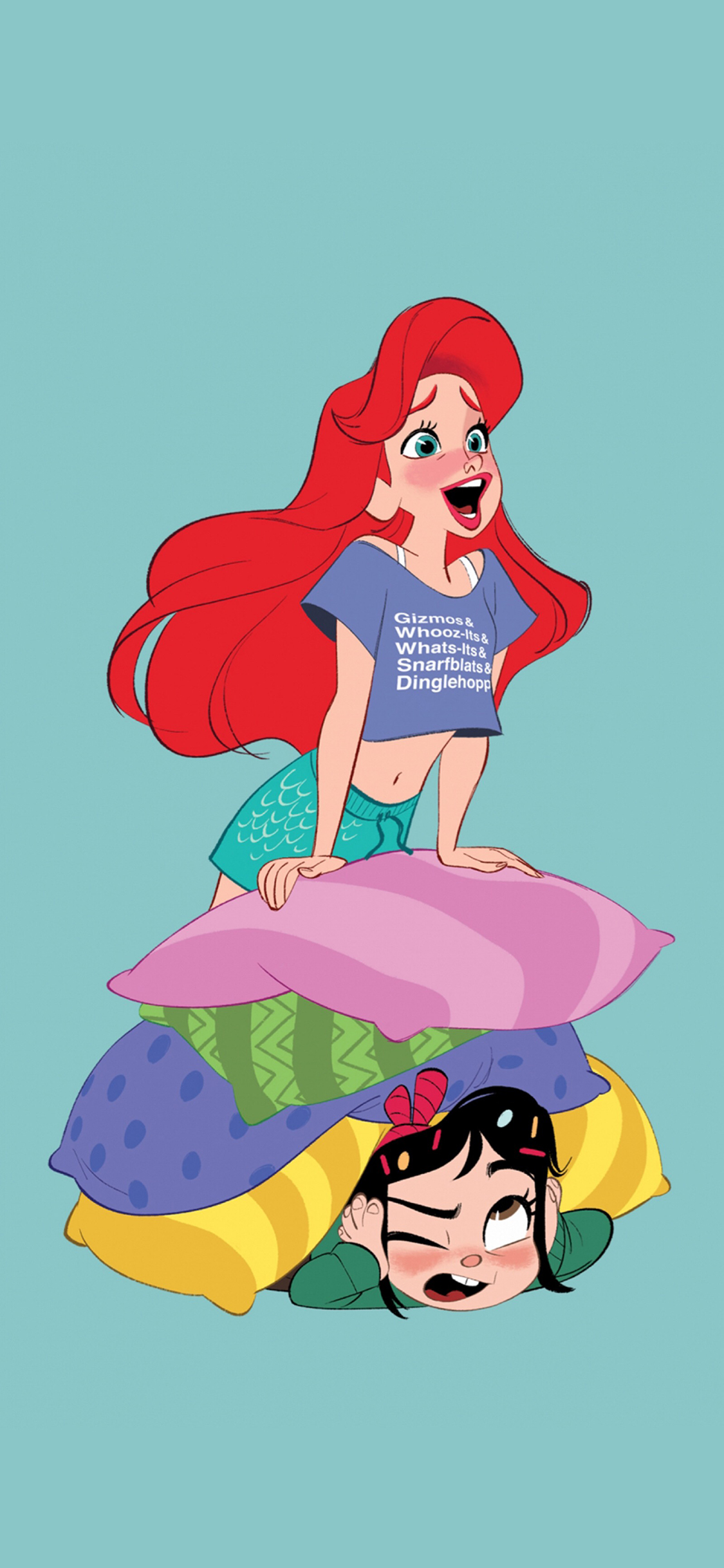 [2436×1125]迪士尼 公主 人鱼公主 苹果手机动漫壁纸图片