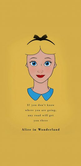 [2436x1125]迪士尼 公主 爱丽丝 Alice in wonderland 苹果手机动漫壁纸图片