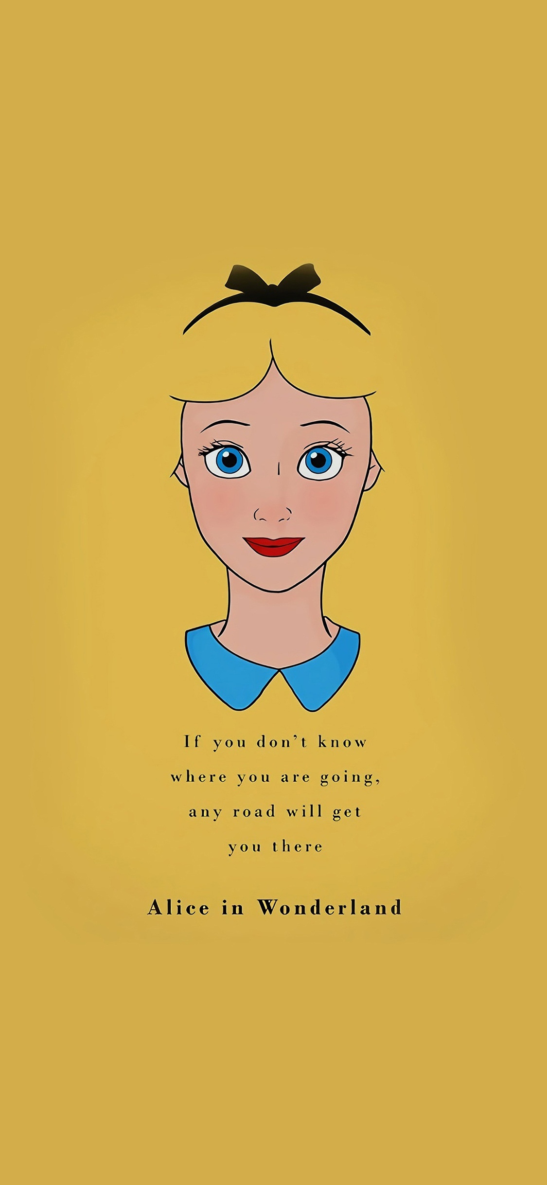 [2436×1125]迪士尼 公主 爱丽丝 Alice in wonderland 苹果手机动漫壁纸图片