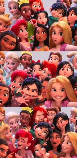 [2436x1125]迪士尼 公主 集结 童话 苹果手机动漫壁纸图片