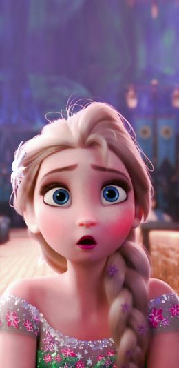 [2436x1125]迪士尼 冰雪奇缘 Elsa 艾莎公主 苹果手机动漫壁纸图片