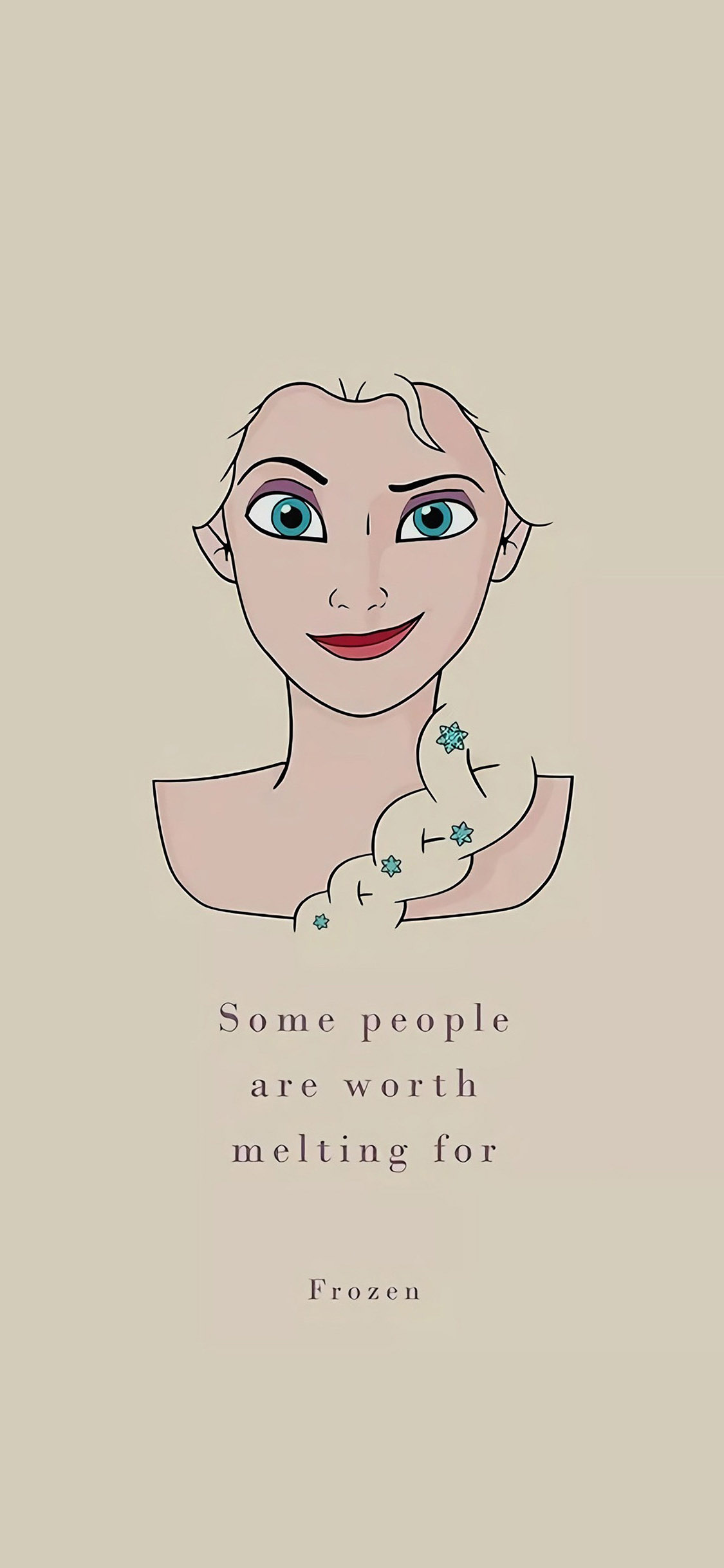 [2436×1125]迪士尼 冰雪奇缘 Elsa公主 frozen 苹果手机动漫壁纸图片